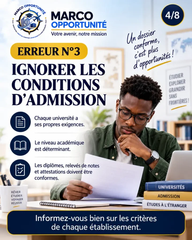 Conseil Marco Opportunité : vérifier les conditions d’admission