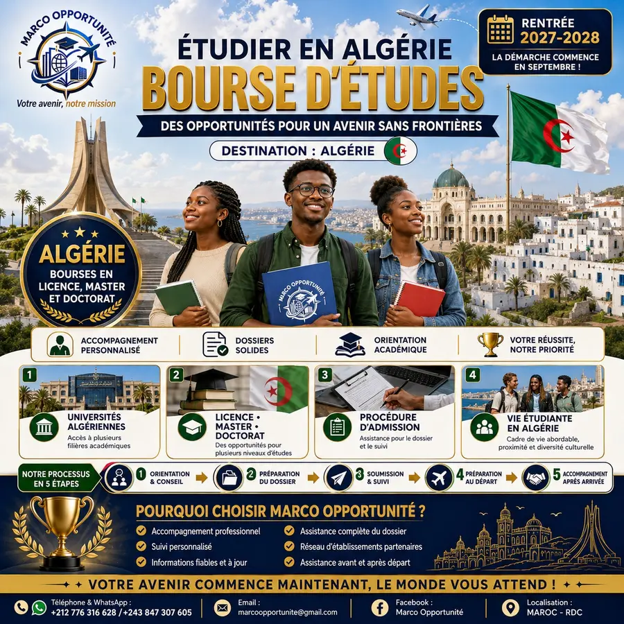 Affiche Marco Opportunité pour étudier en Algérie